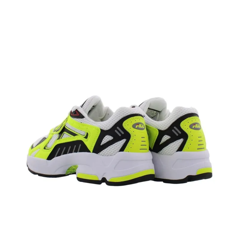 FILA Durable Breathable Low Top Running Shoes Men's Yellow White-3