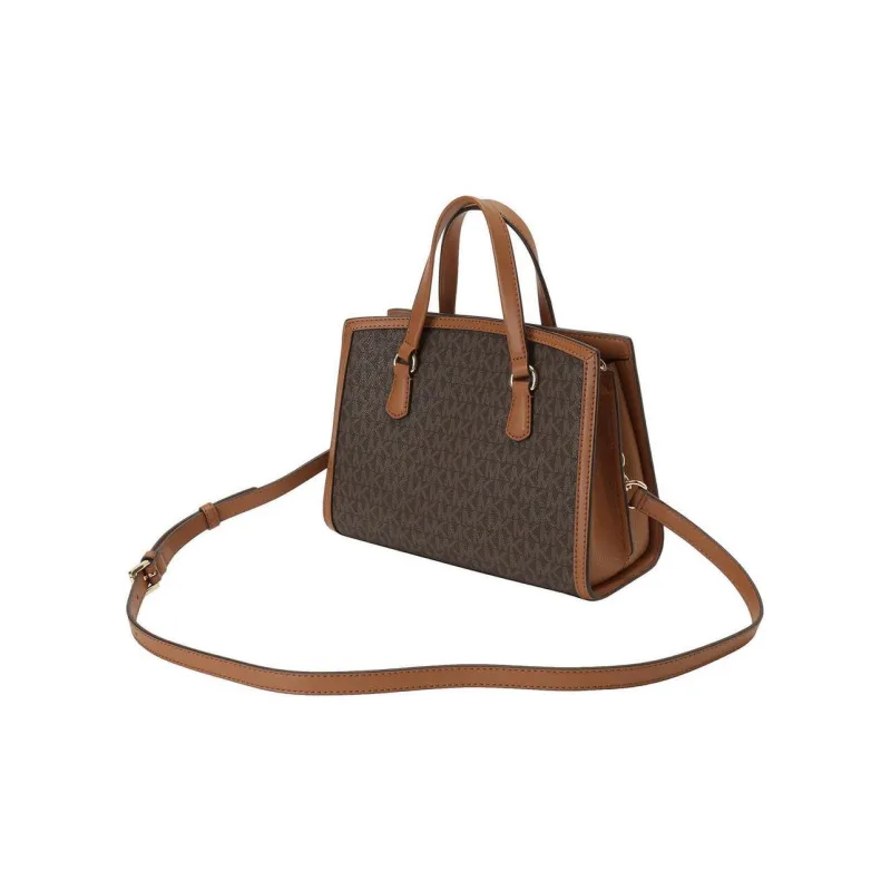 MICHAEL KORS Chantal Artificial Leather Shoulder Bag, Handbag Trumpets Women's Dark Brown/Acorn Brown-2
