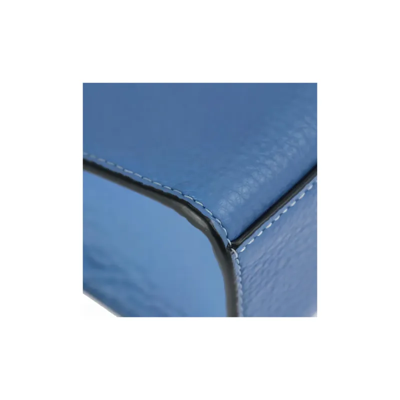 COACH Cally High-Quality Pebbled Leather Handbag Shoulder Bag Crossbody Bag Mini Women's Blue-3