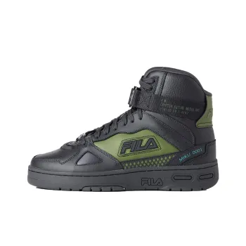 CHUYINWEILAI x FILA Teratach 600 Anti-Slip And Wear-Resistant Lightweight High-Top Skateboard Shoes Unisex Black Green