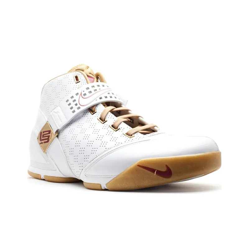 Nike LeBron 5 White Crimson Metallic Gold-2