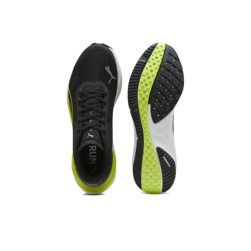 PUMA Electrify Nitro 3 Slip Resistant Low Top Running Shoes Men's Black Green White-4