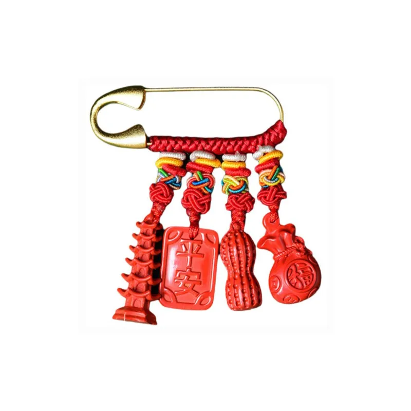 Octave Space Reconstructed Cinnabar Jade Pendants Unisex-1