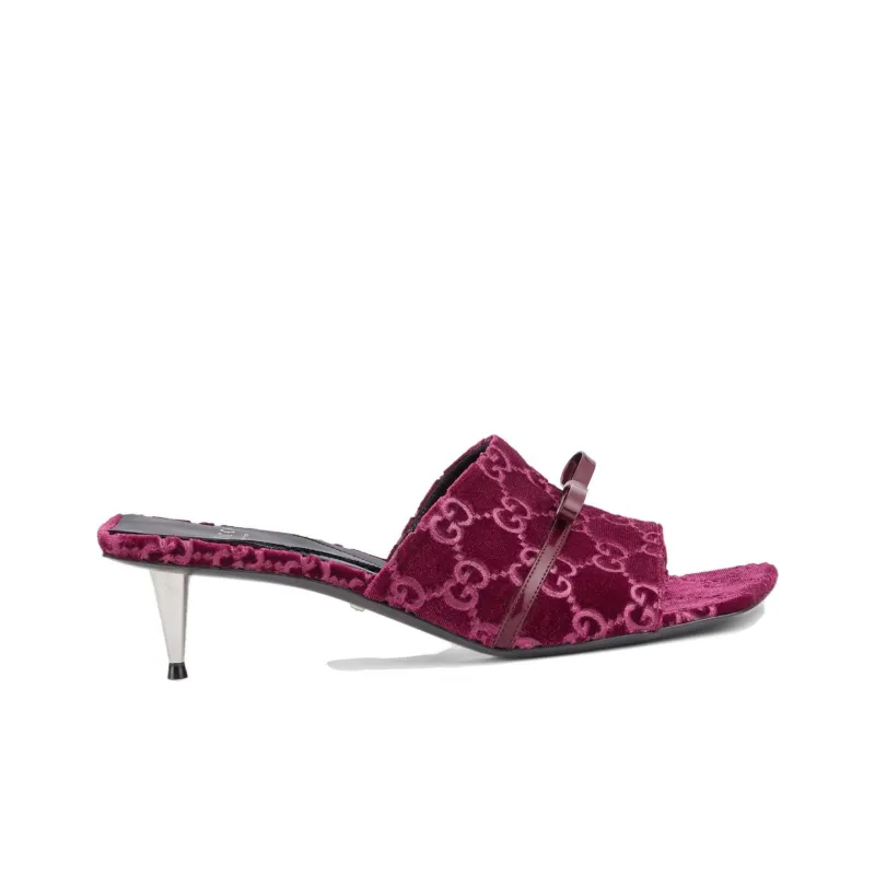 GUCCI Slide Slippers Women's Burgundy-1