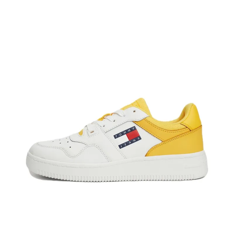 Tommy Hilfiger Low-Top Skateboard Shoes Women's White Yellow-0