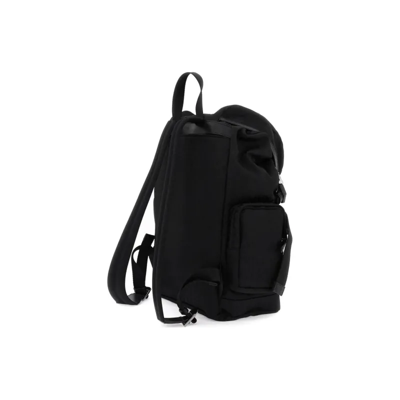VERSACE Polyamide Backpack Men's Black-4