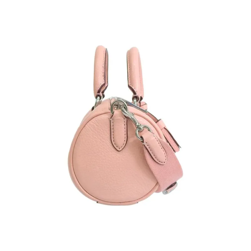 COACH Lacey Pebbled Leather Boston Bag, Handbag, Shoulder Bag, Crossbody Bag Trumpets Women's Light Pink-3