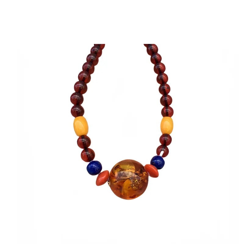 Jade Linmen Amber/Beeswax Fine Jade Necklaces Unisex-0