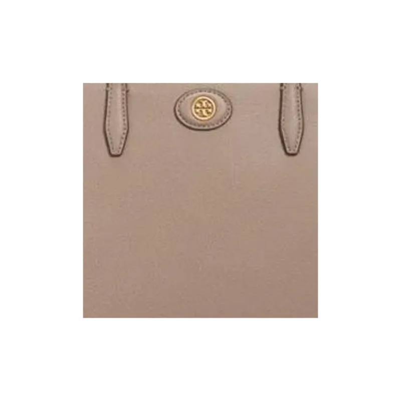 TORY BURCH Robinson Litchi Grain Leather Tote Bag Shopping Bag Handbag Shoulder Bag Women's Light Umber-4
