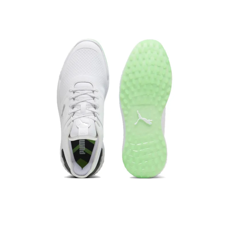 PUMA IGNITE ELEVATE Elevate Slip Resistant Low Top Golf Shoes Men's White Black Green-3