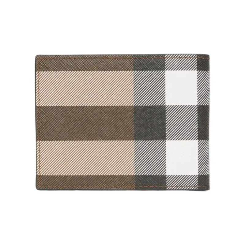 Burberry Artificial Leather Card Holder Wallet Small Size Men's Brown-2