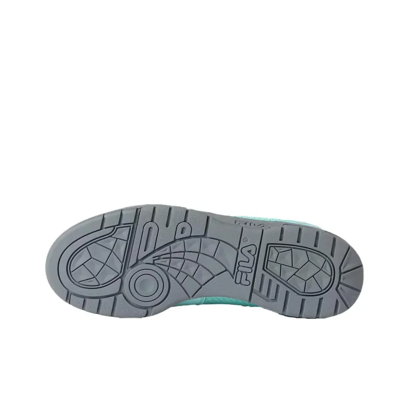 CHUYINWEILAI x FILA Teratach 600 Anti-Slip And Wear-Resistant Lightweight High-Top Skateboard Shoes Unisex Blue Gray-4