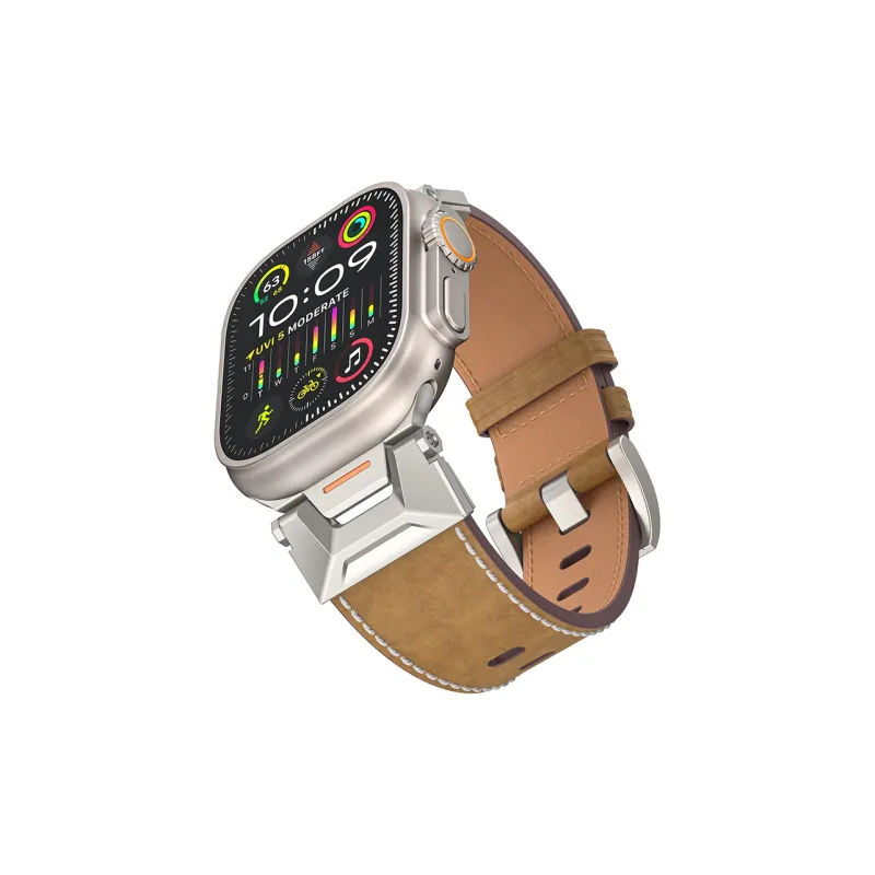 Yu Qing Apple Compatibility Watch Band Genuine Leather Material-3
