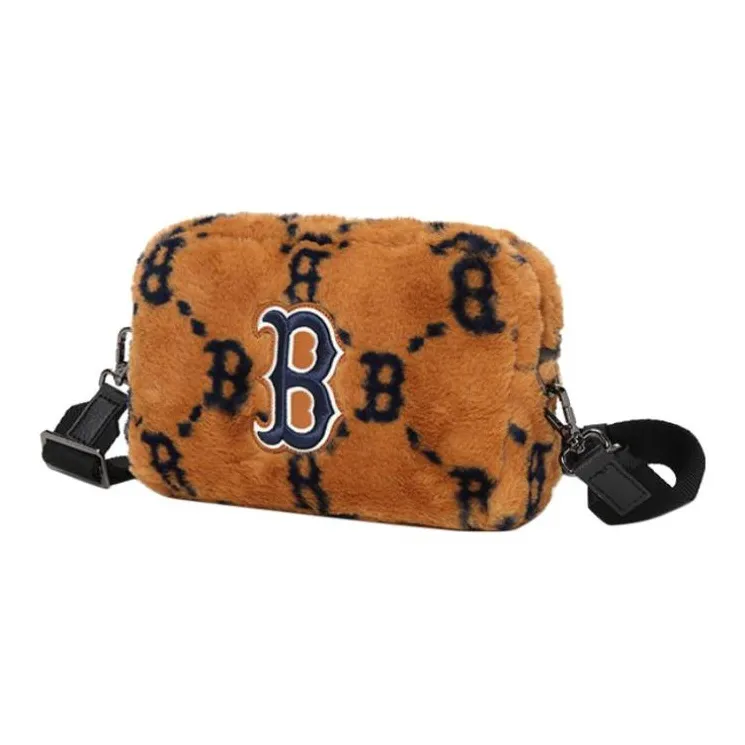 MLB Monogram Collection Polyester Camera Bag Shoulder Bag Crossbody Bag Regular Unisex Brown-2