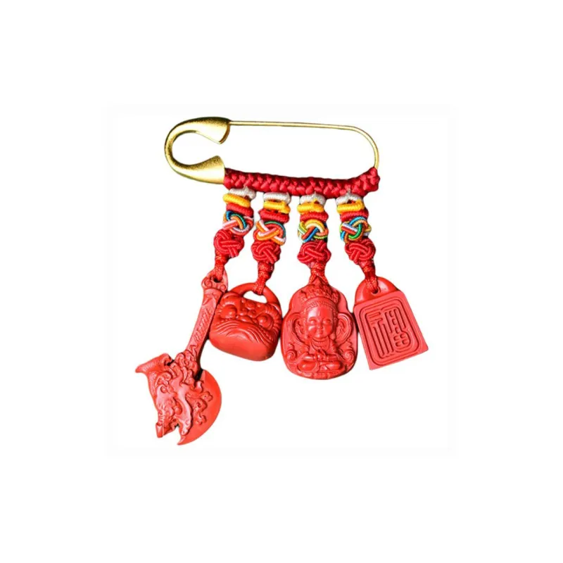 Octave Space Reconstructed Cinnabar Jade Pendants Unisex-2