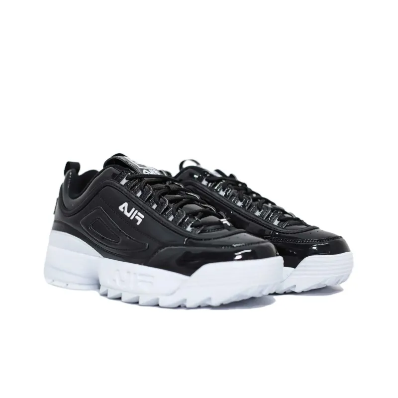 FILA Disruptor Ii Anti Slip Wear Resistant Low Top Casual Shoes Women's Black-2