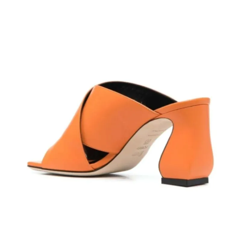 Si Rossi 80mm Leather Mules-3