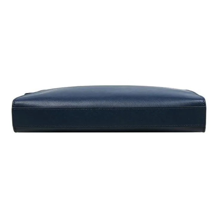 MONTBLANC Leather Clutch Regular Men's Marine Blue-4
