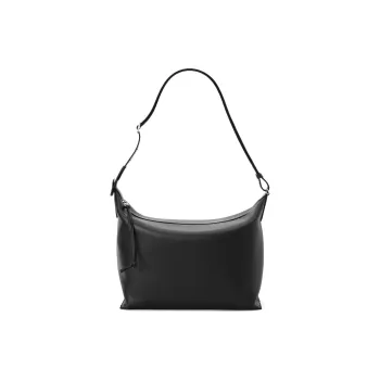 LOEWE Cubi Soft Smooth Cow Leather Jacquard Fabric Handbag Shoulder Bag Crossbody Bag Regular Men's Black