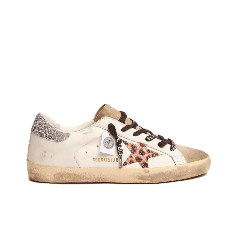 Golden Goose Super Star LTD Low Top Stylish Skateboarding Shoes Women's White Distressed Style-1