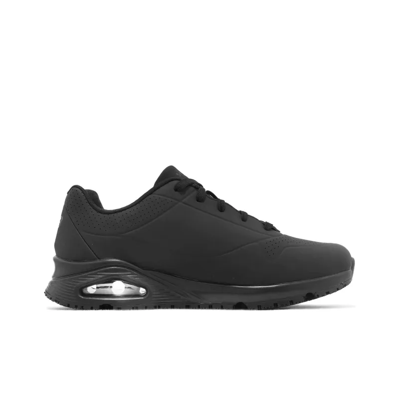 Skechers Relaxed Fit UNO SR-SUTAL WIDE Cushioning Wear-Resistant Low-Top Casual Shoes Men's Black-1