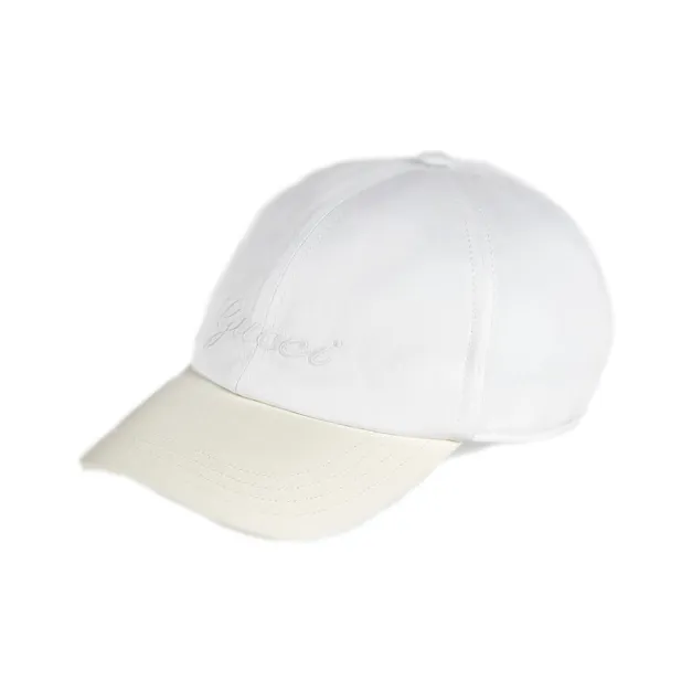 GUCCI Cotton Viscose Polyester Baseball Caps Men's White-0
