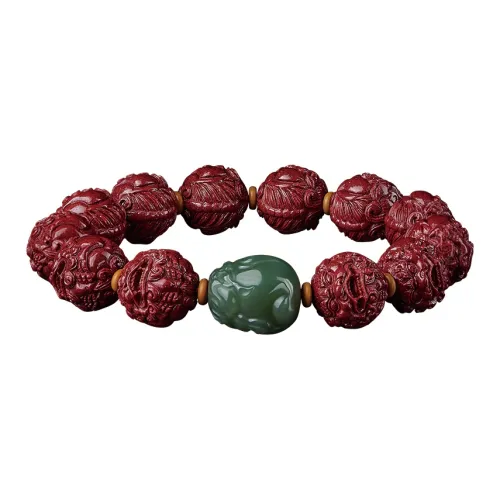 Moonstone Edge Reconstructed Cinnabar Bracelets Men's
