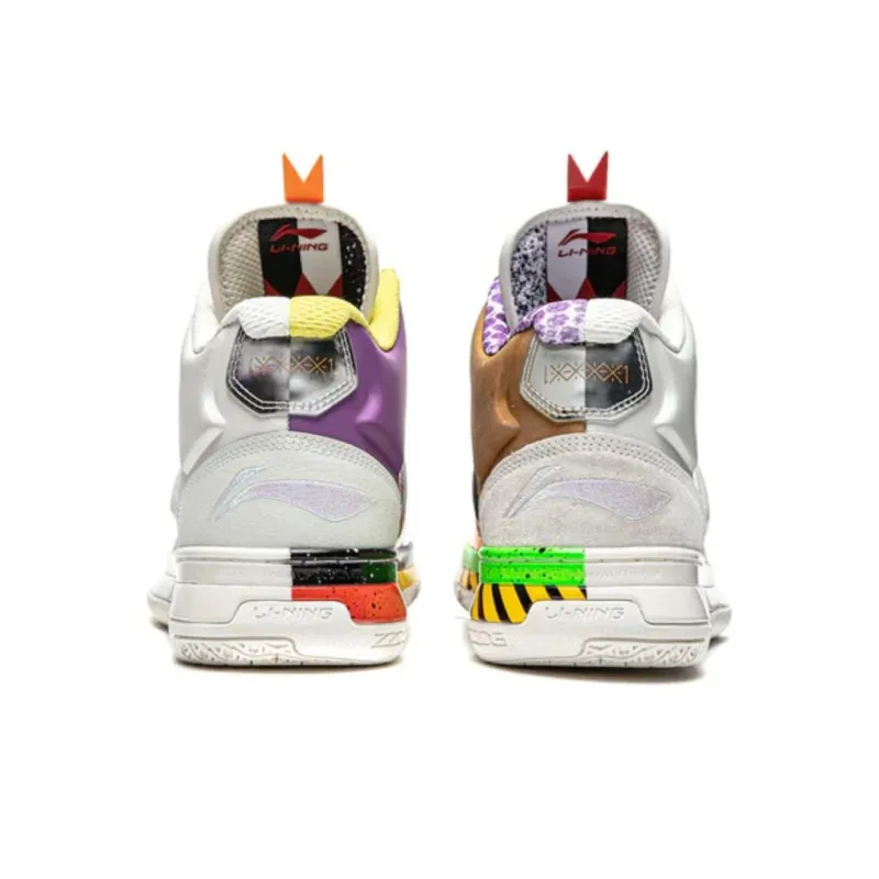 LiNing WAY OF WADE 1 Durable Breathable Basketball Shoes Men's White-4