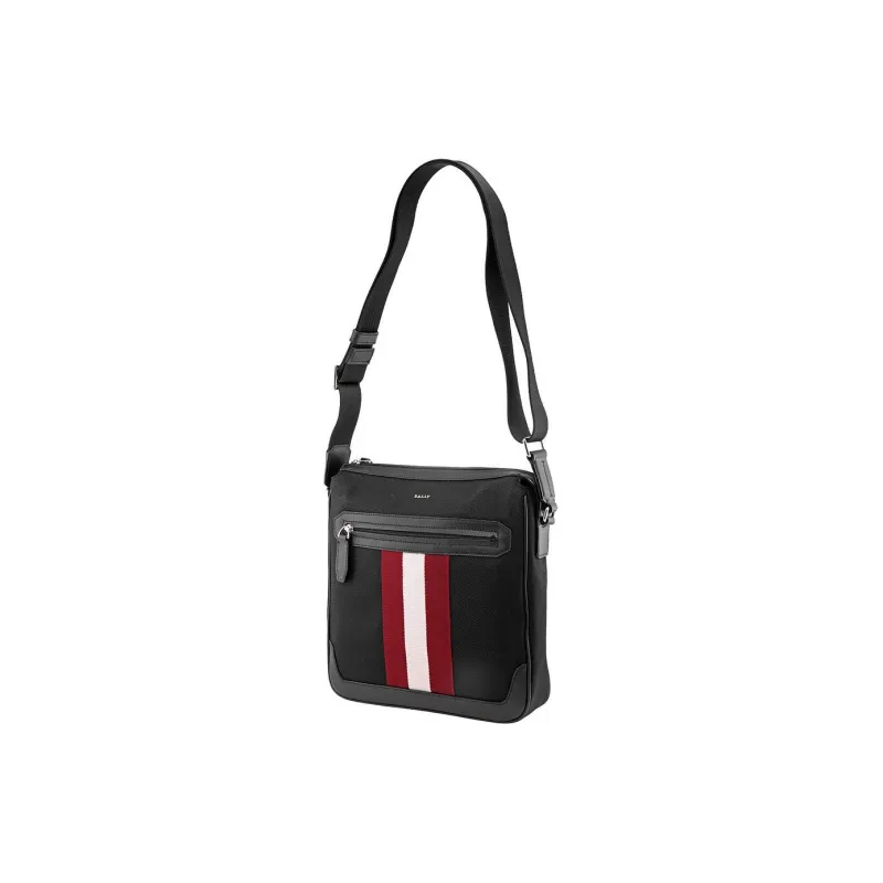 BALLY Leather Messenger Bag Shoulder Bag Men's Black-2