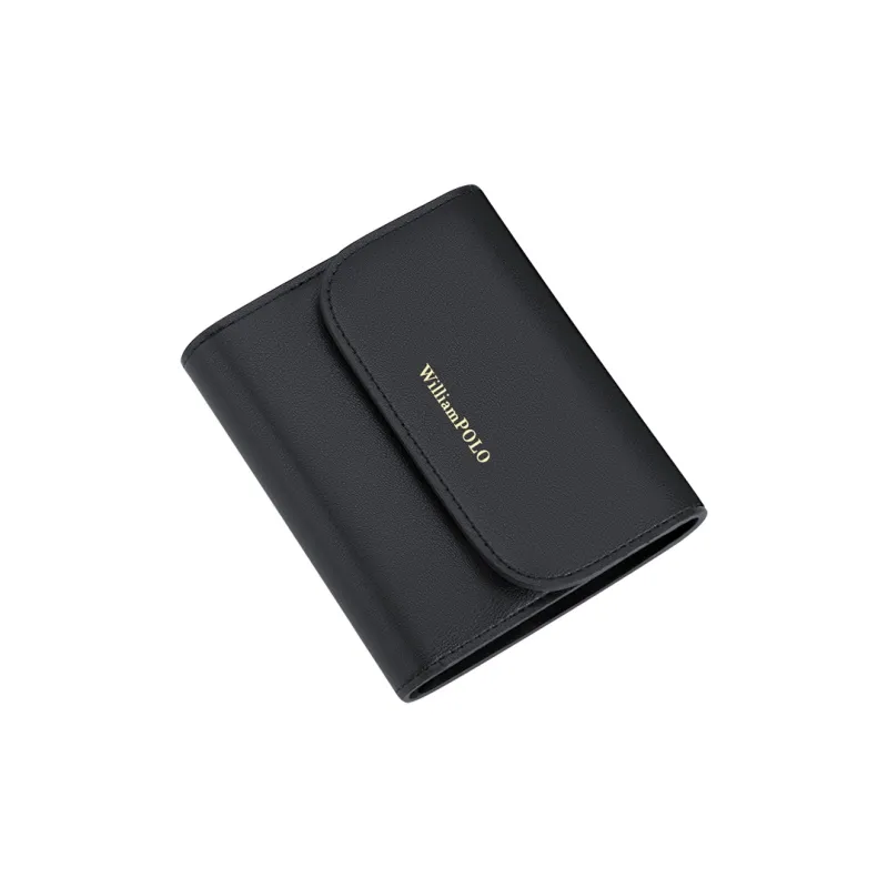 WilliamPOLO Cow Leather Coin Purse Cropped Wallet Regular Women's White/Black/Red/Pink-8