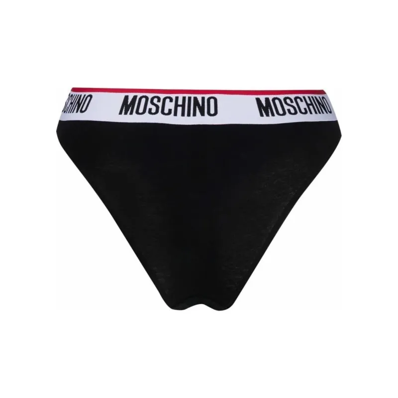 MOSCHINO Logo band Cotton blend Briefs Pack Of Two-1