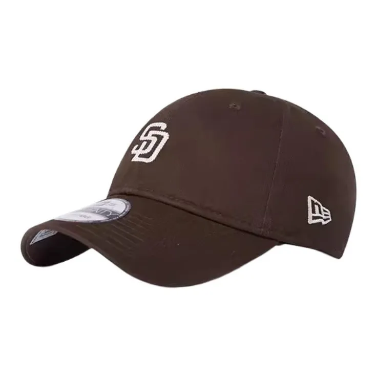 New Era Cotton Baseball Caps Unisex Dark Brown-0