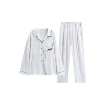 FENTENG Pajama Set Women's Elegant White