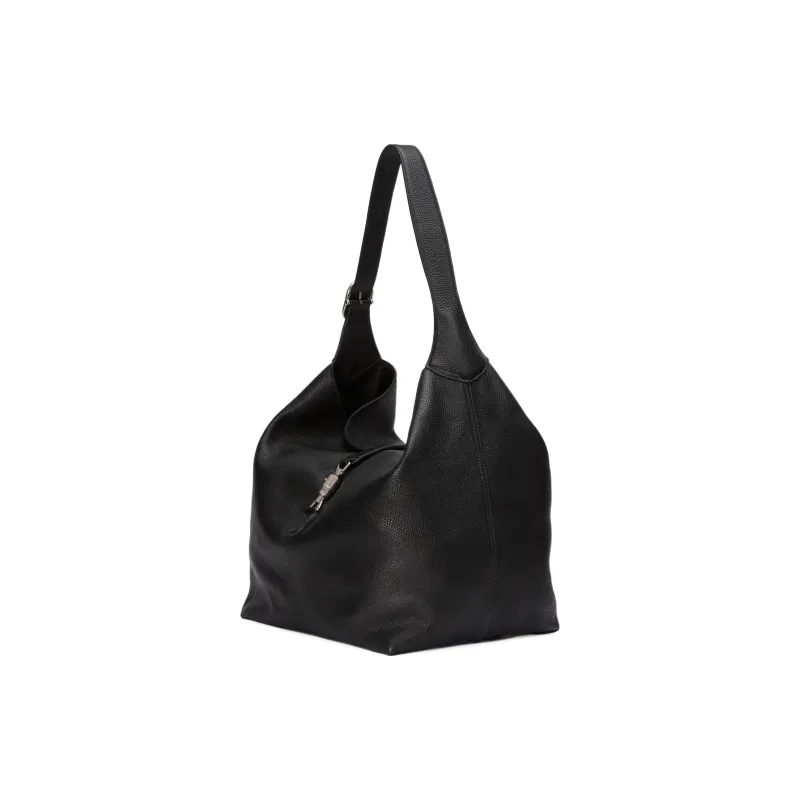 GUCCI Jackie 1961 Leather Half Moon HOBO Shoulder Bag Unisex Black-2