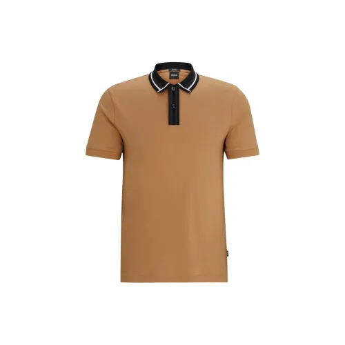 HUGO BOSS Polo Shirts Men Light Brown