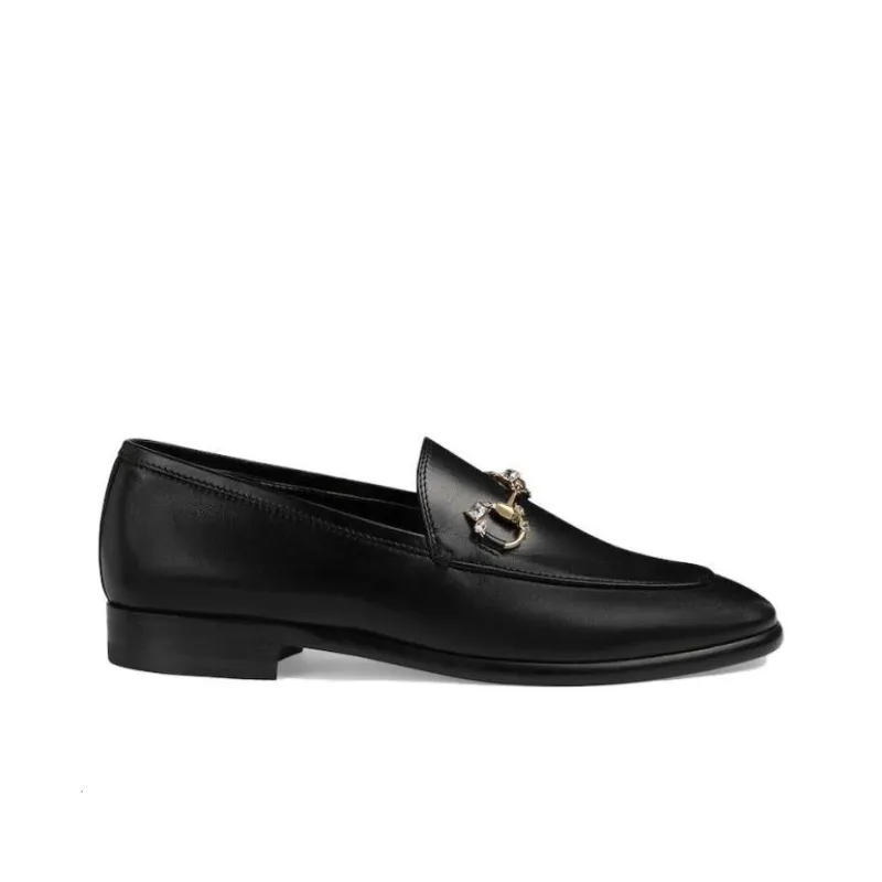 GUCCI Jordaan Loafers 0.6cm Women's Black-1