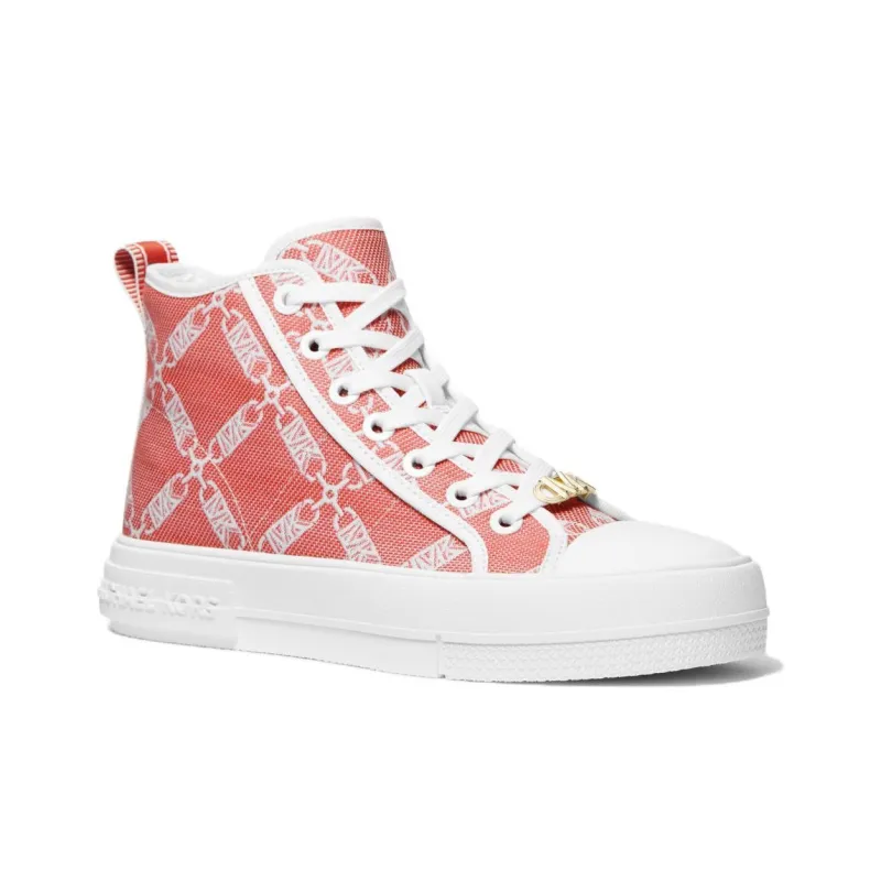 MICHAEL KORS Evy High-Top Skateboard Shoes Women's Red-1