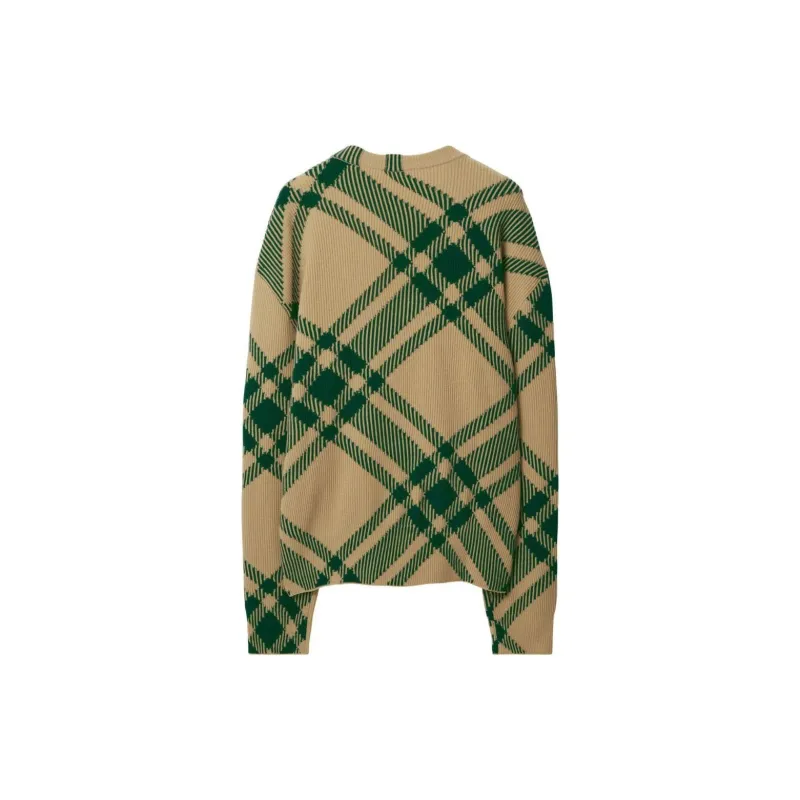Burberry Check pattern Intarsia knit Cardigan-1