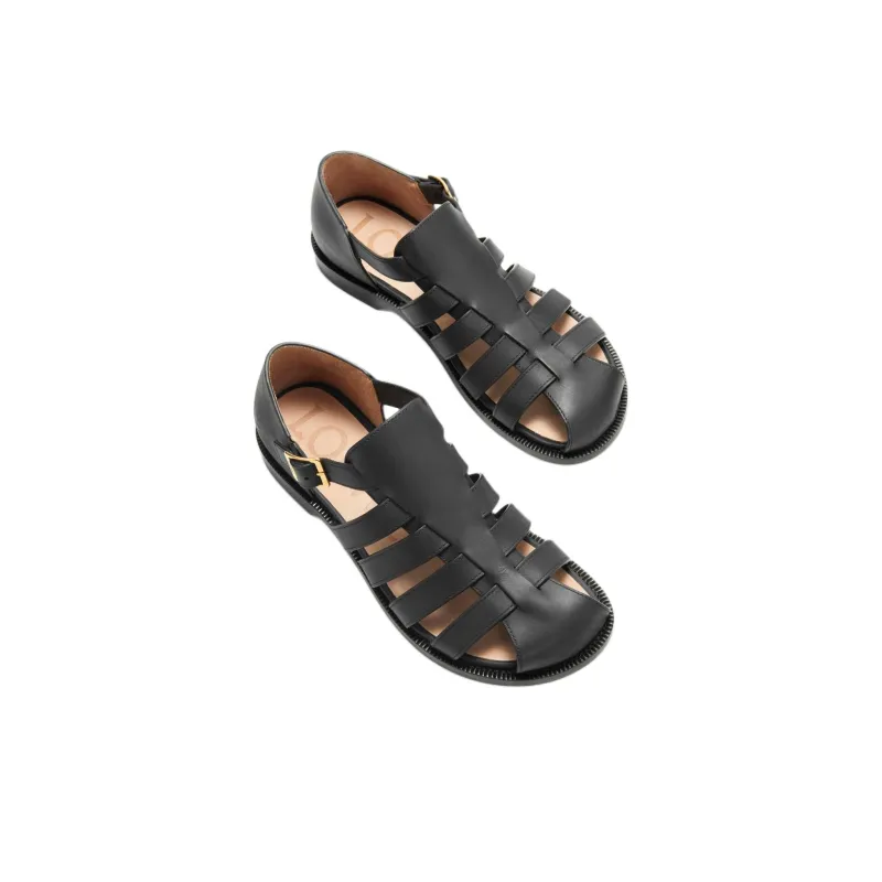 LOEWE Campo Leather Sandals-4