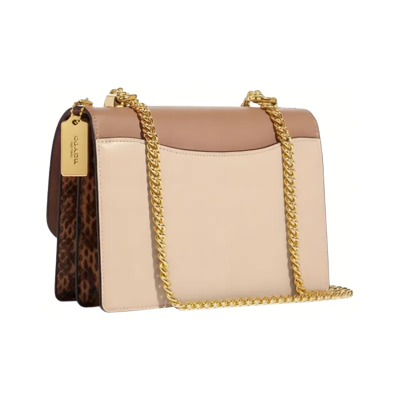 COACH Klare With Cow Leather And Sheepskin Shoulder Bag, Crossbody Bag Small Size Women's Ivory White-3