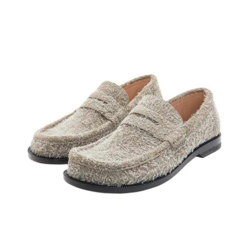 LOEWE Campo Loafers Women's Khaki Green-2