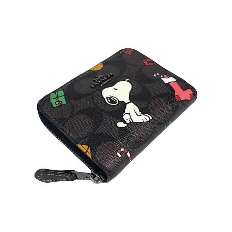 Snoopy X Peanuts X COACH Zip Around Wallets-3