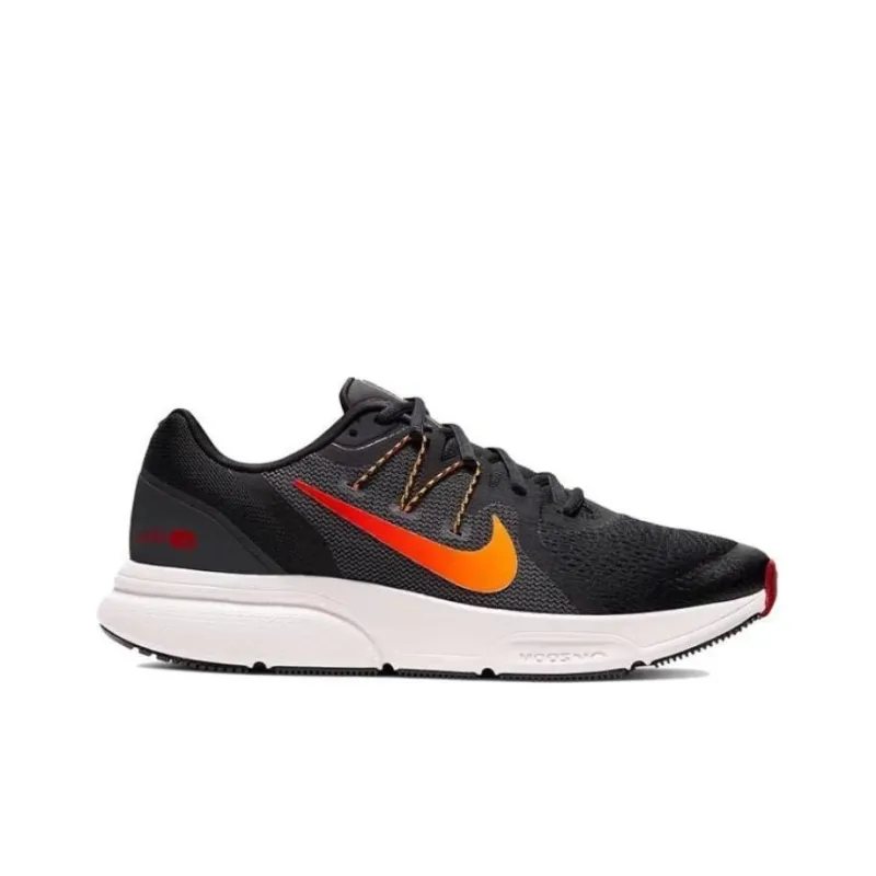 Nike Zoom Span 3 Cushioning, Wear Resistant Low Top Casual Running Shoes Unisex Black Red-1