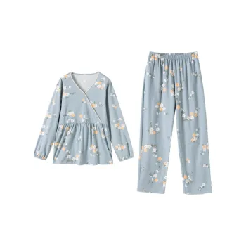 Top Melon Pajama Set Women's Dreamy Blue Floral