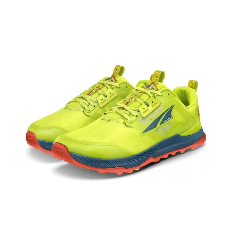 Altra Lone Peak 8 Cushioning, Slip Resistant, And Abrasion Resistant Low Top Running Shoes Men's Green Black Orange-2