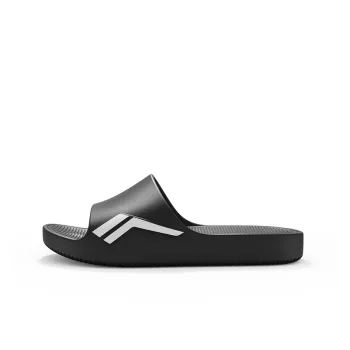 LUOFU Quiet Slide Slippers Men's Black White