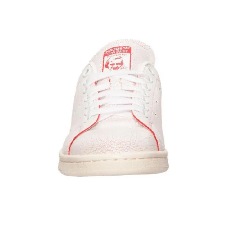Adidas Stan Smith Cushioning Wear Resistant Low Top Skateboard Shoes Unisex White Red-1