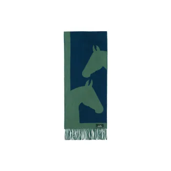 HERMES Knit Scarves Women's Green