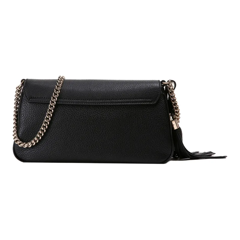 GUCCI Leather Crossbody Bag, Shoulder Bag Women's Black-3