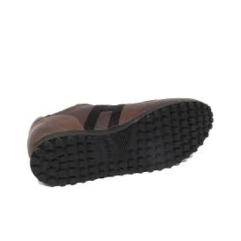 HOGAN H383 Anti Slip Wear Resistant Low Top Casual Shoes Men's Brown-3